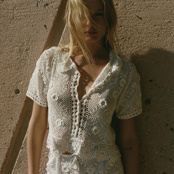 DÔEN Clemente Top in Pearl Size M/L - Picture 6 of 9